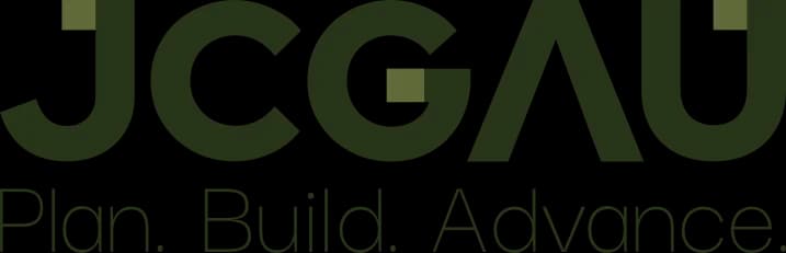 JCGAU mood board and dark logo design